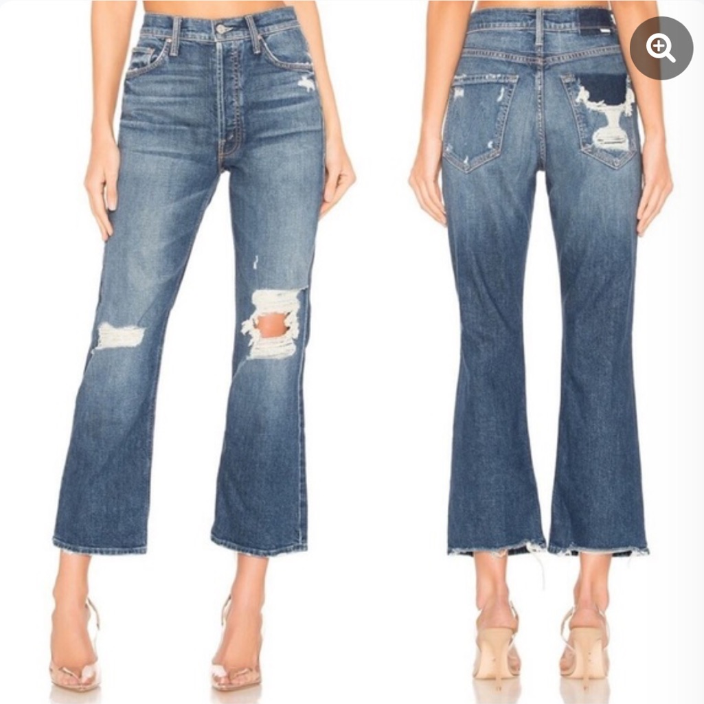 Mother Superior The Tripper Jeans Your Treat Or Mine Size 27 Distressed Blue